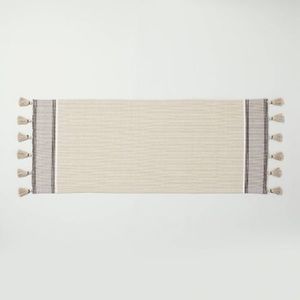 Hearth & Hand with Magnolia Color Block Stripe Tassels Bath Rug